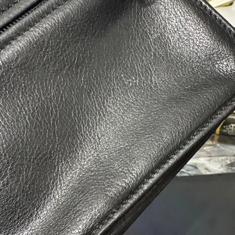 Tumi Black Leather Toiletry Bag